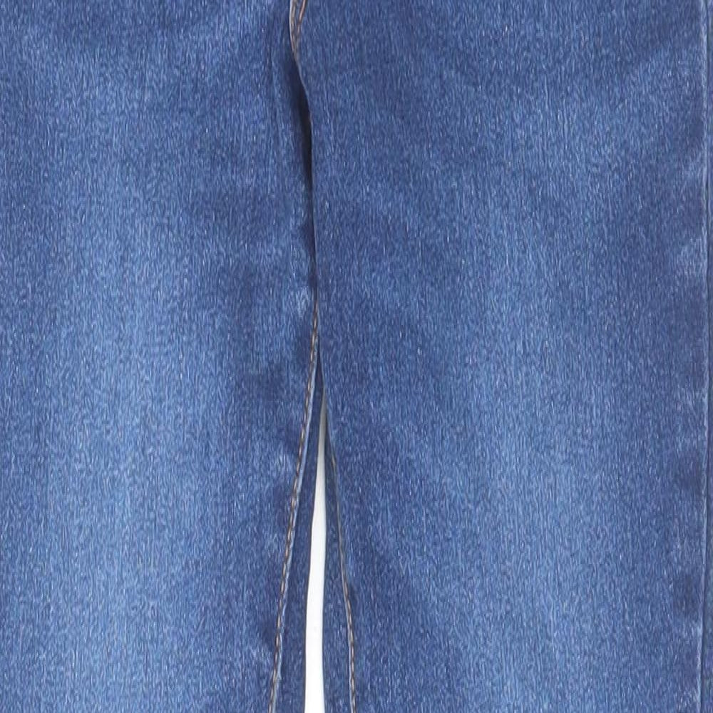 Denim & Co. Womens Blue Cotton Skinny Jeans Size 8 L27 in Regular Zip