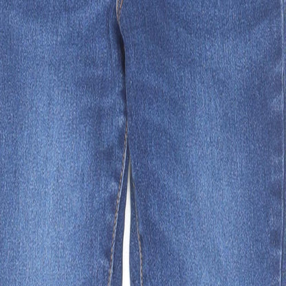 Denim & Co. Womens Blue Cotton Skinny Jeans Size 8 L27 in Regular Zip