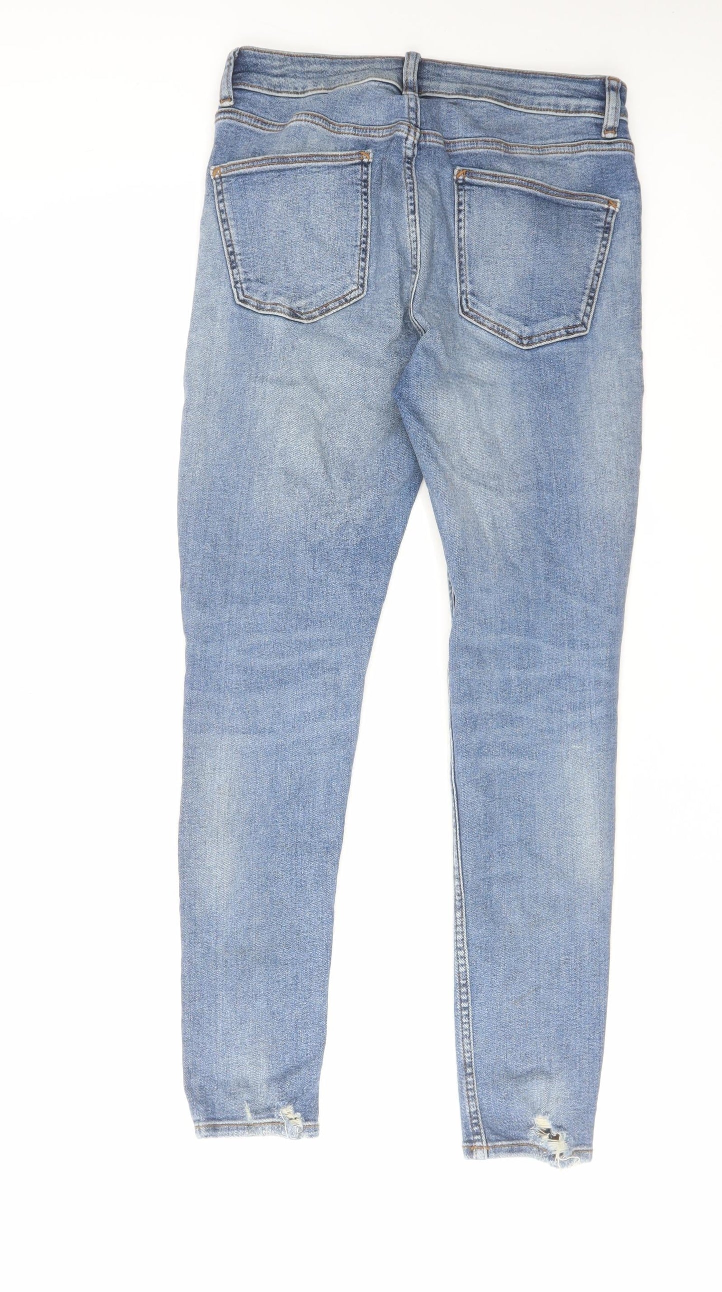 ASOS Womens Blue Cotton Skinny Jeans Size 28 in L30 in Regular Zip