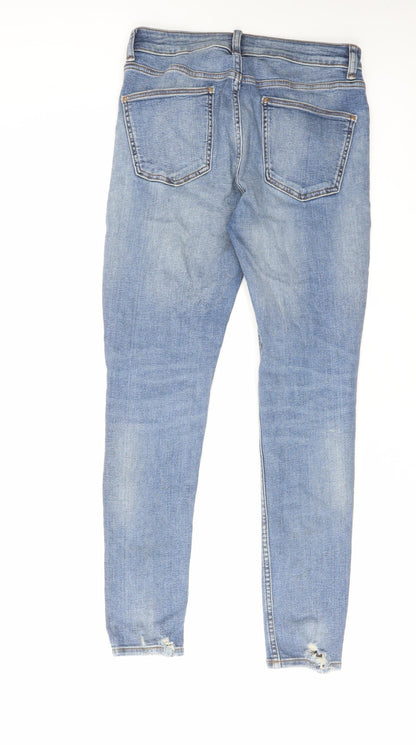 ASOS Womens Blue Cotton Skinny Jeans Size 28 in L30 in Regular Zip