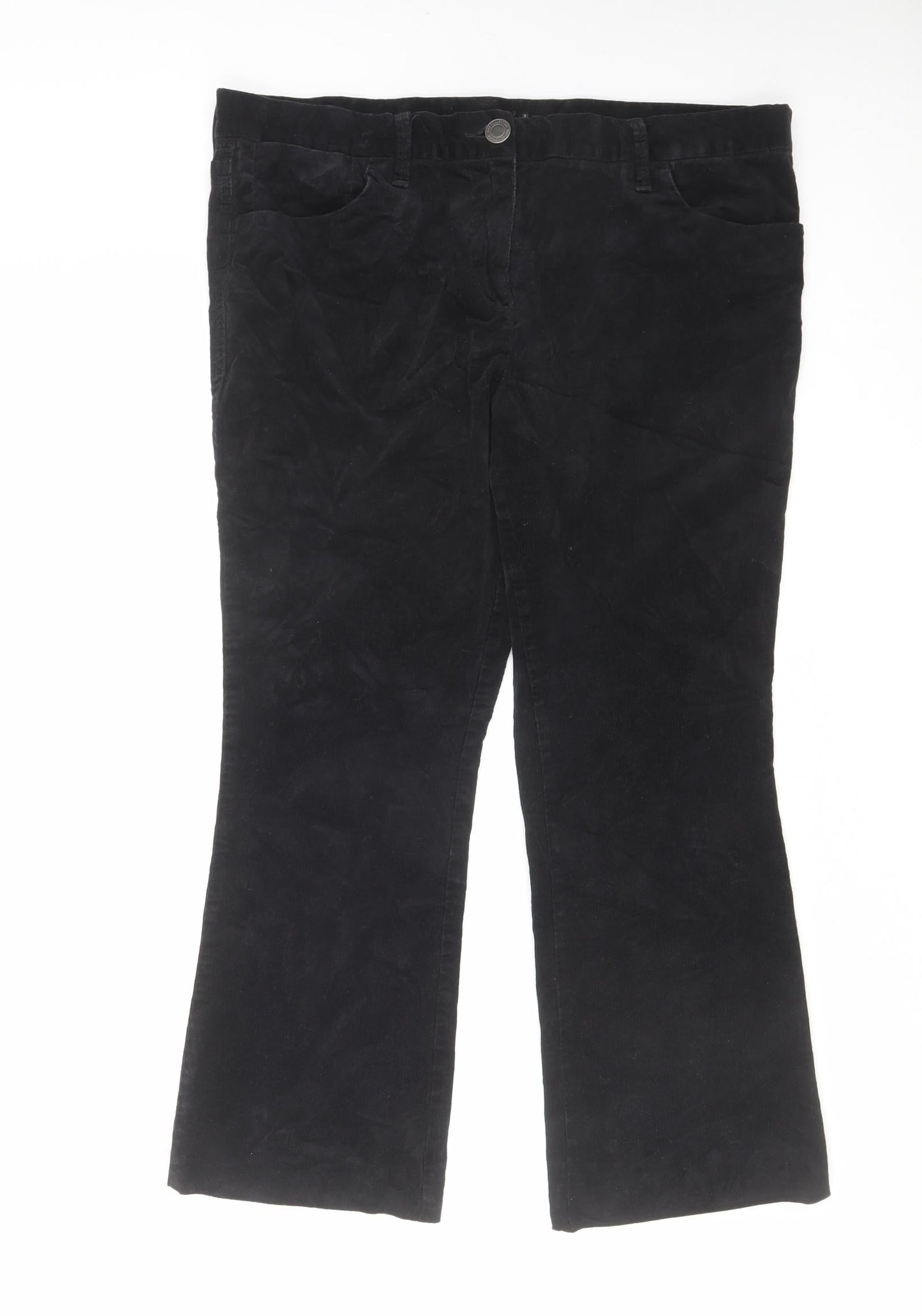 Womens UK Size 34 in Marks and Spencer Regular Fit  Black Trousers