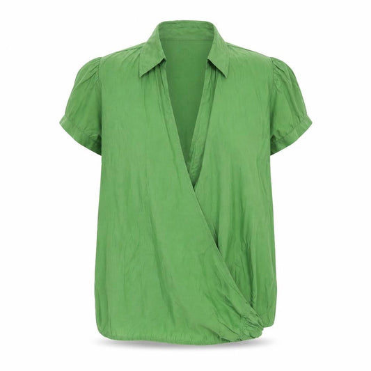 Womens UK Size M Zara Green Wrap Blouse