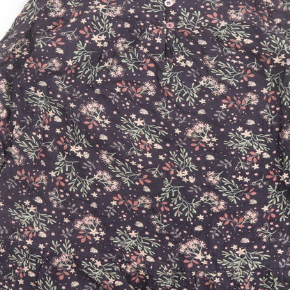 The Prairie Girls Multicoloured Floral Viscose Trapeze & Swing Size 7 Years Round Neck Button