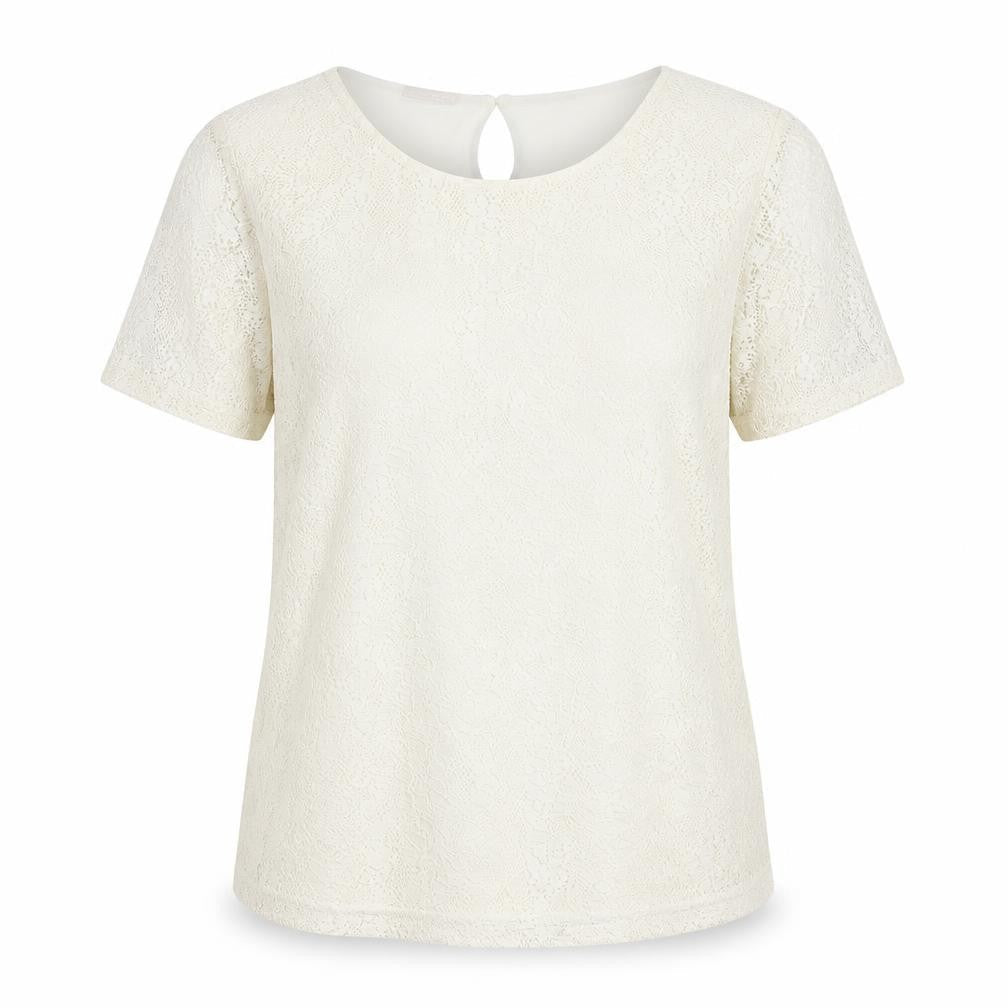 Womens UK Size 14 Daxon Ivory Basic Blouse
