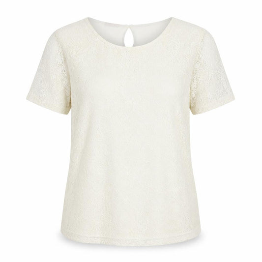 Womens UK Size 14 Daxon Ivory Basic Blouse