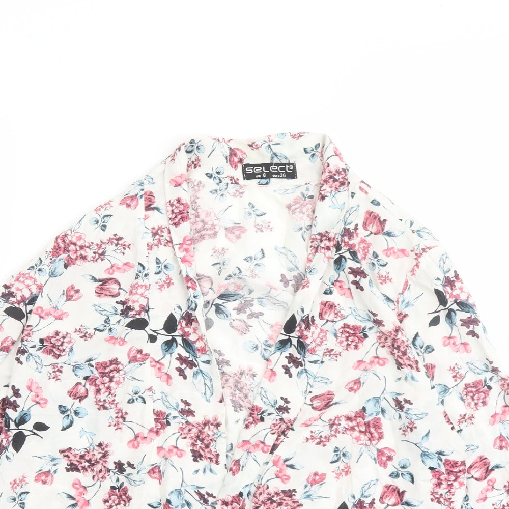Womens UK Size 8 Select White Kimono Blouse