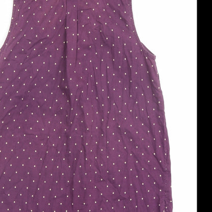 Womens UK Size 8 H&M Purple Basic Button-Up