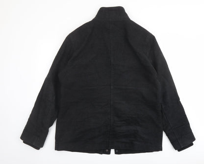 Mens UK Size L Marks and Spencer Black Pea Coat