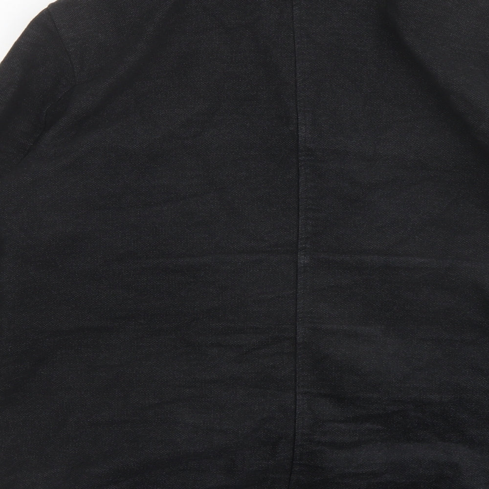 Mens UK Size L Marks and Spencer Black Pea Coat