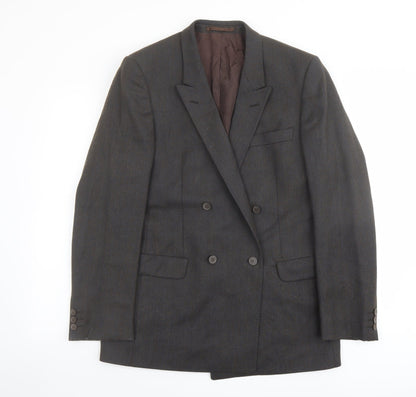Fariani Mens Brown Polyester Jacket Suit Jacket Size 40 Regular