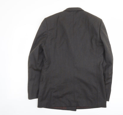 Fariani Mens Brown Polyester Jacket Suit Jacket Size 40 Regular