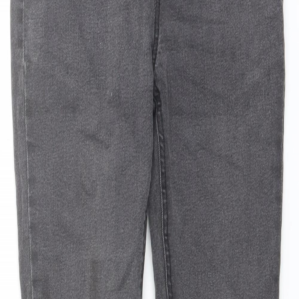 Denim & Co. Girls Grey Cotton Skinny Jeans Size 10-11 Years Regular Pullover