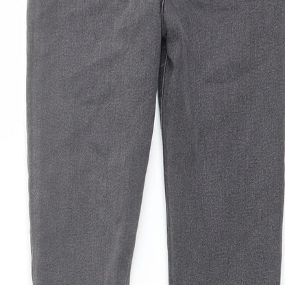 Denim & Co. Girls Grey Cotton Skinny Jeans Size 10-11 Years Regular Pullover