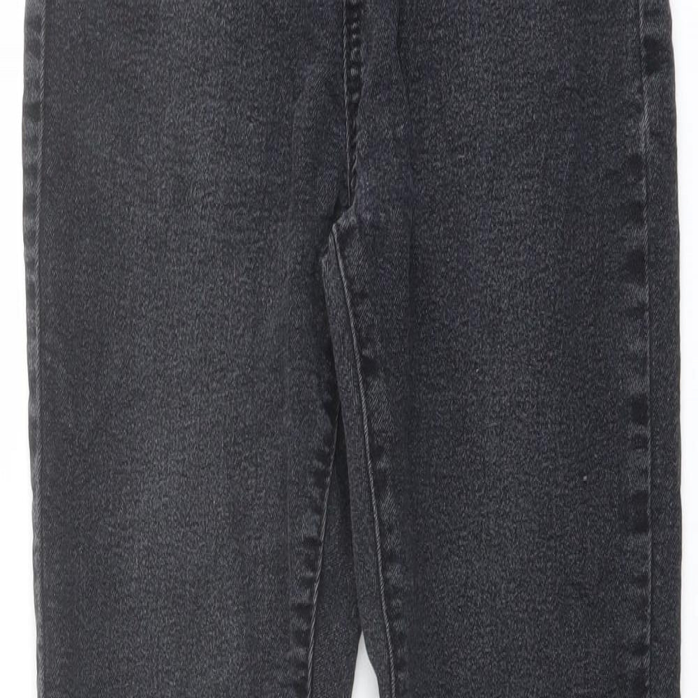 Boohoo Womens Grey Cotton Skinny Jeans Size 8 L27 in Regular Button