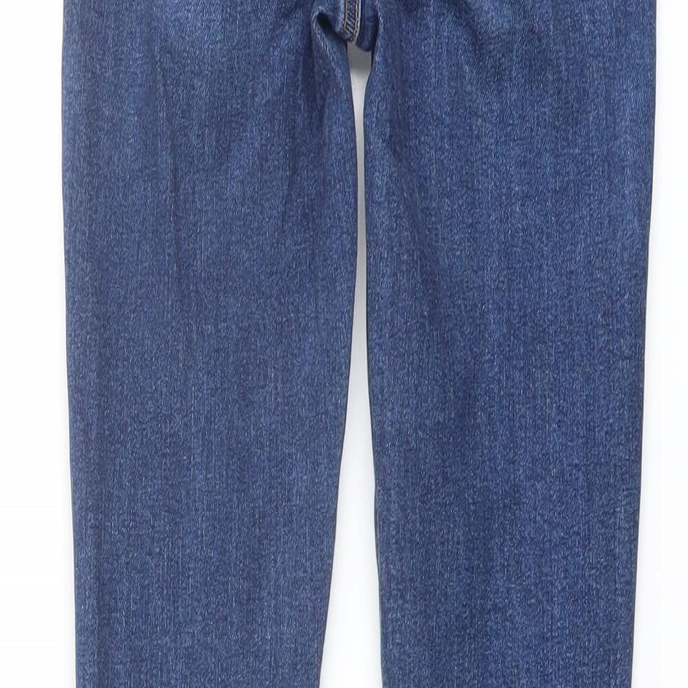 Denim & Co. Womens Blue Cotton Skinny Jeans Size 6 L27 in Regular Button