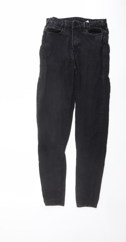 True Religion Womens Grey Cotton Skinny Jeans Size 30 in L28 in Regular Button