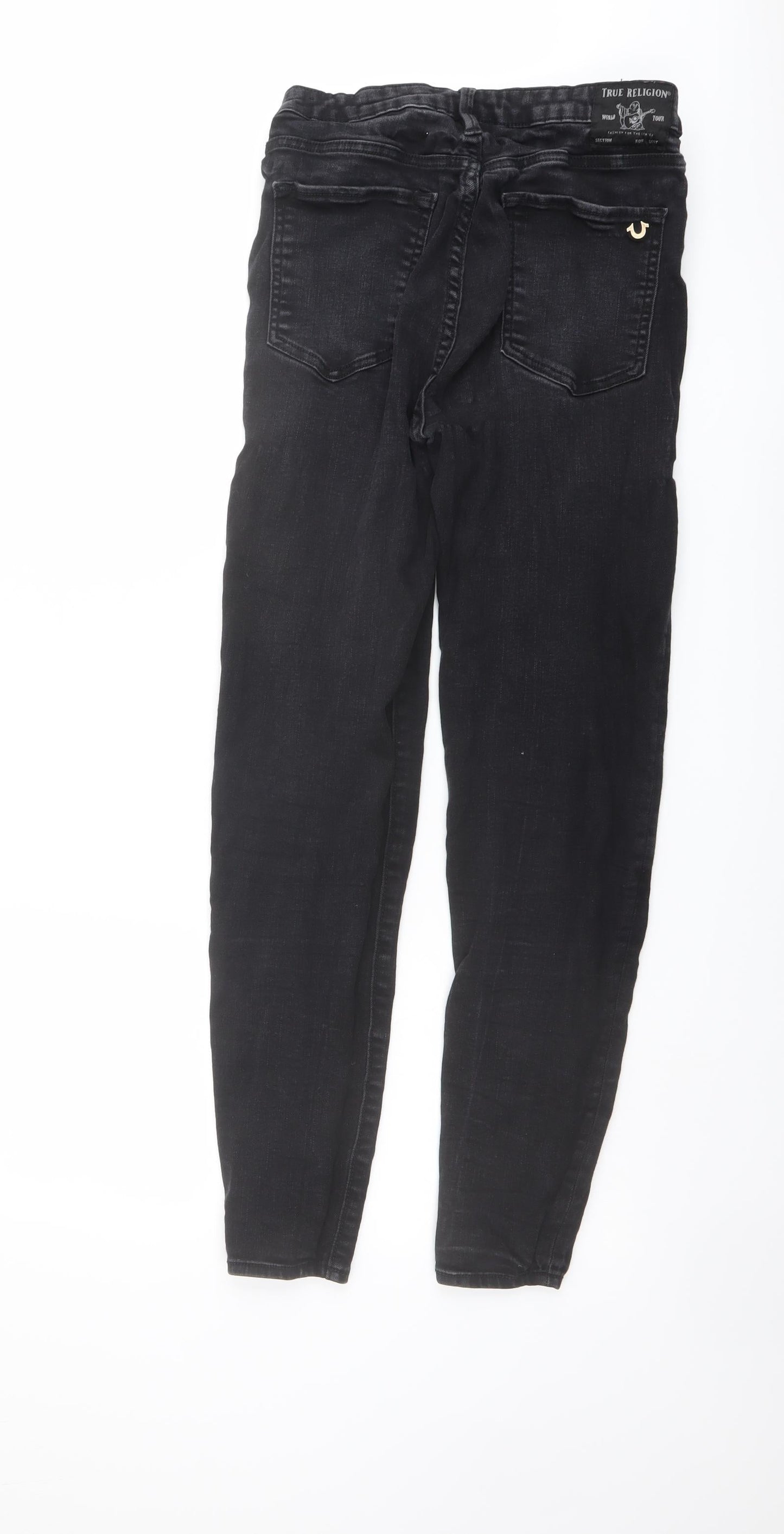 True Religion Womens Grey Cotton Skinny Jeans Size 30 in L28 in Regular Button