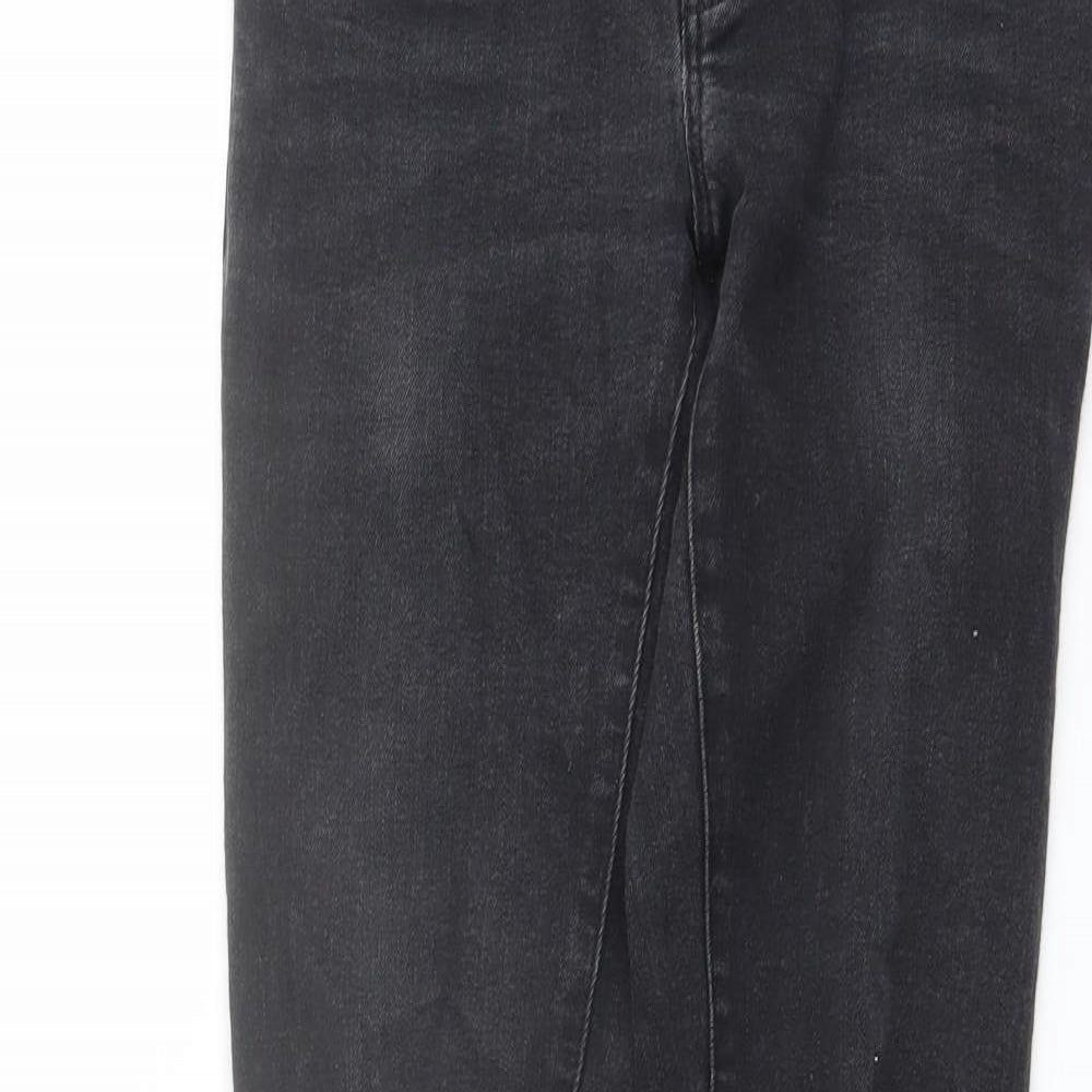 Zara Womens Grey Cotton Skinny Jeans Size 6 L28 in Regular Button
