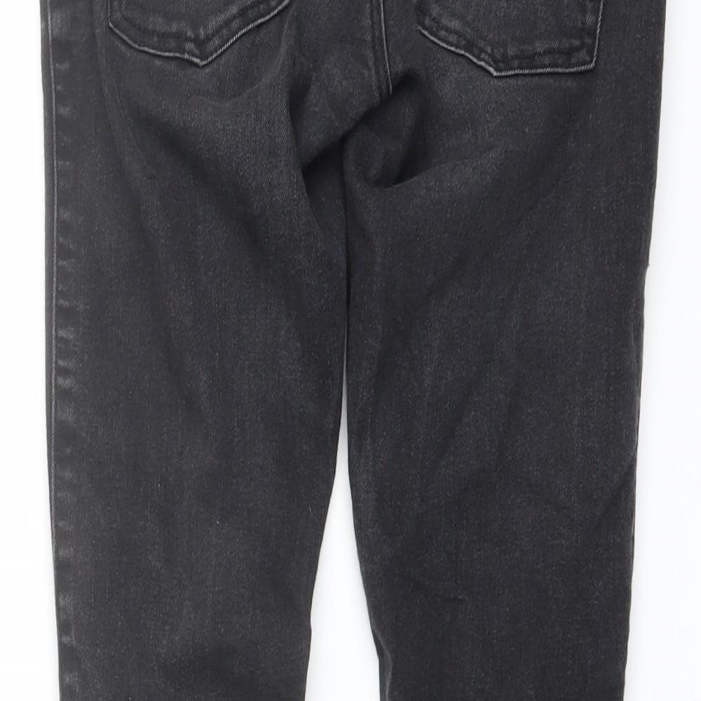 Zara Womens Grey Cotton Skinny Jeans Size 6 L28 in Regular Button