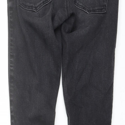 Zara Womens Grey Cotton Skinny Jeans Size 6 L28 in Regular Button