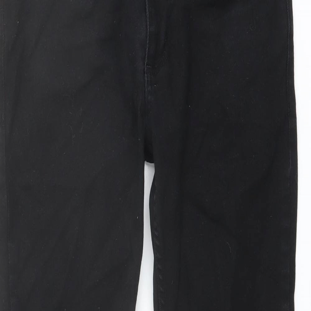 Denim & Co. Mens Black Cotton Straight Jeans Size 32 in L30 in Regular Button