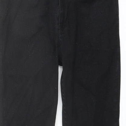 Denim & Co. Mens Black Cotton Straight Jeans Size 32 in L30 in Regular Button