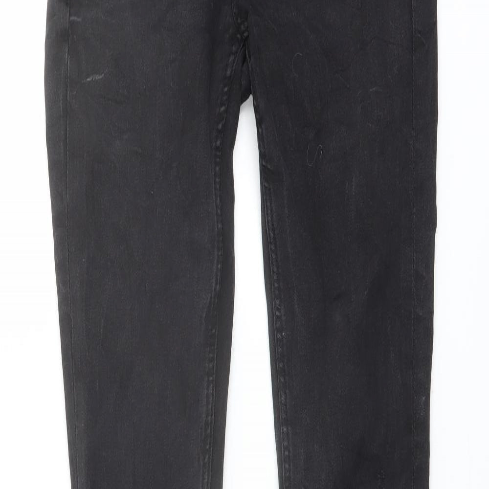 Zara Womens Grey Cotton Skinny Jeans Size 6 L27 in Regular Button