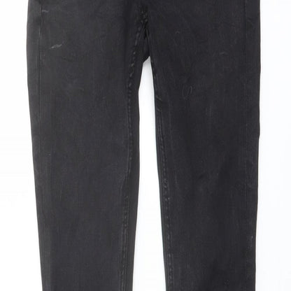 Zara Womens Grey Cotton Skinny Jeans Size 6 L27 in Regular Button