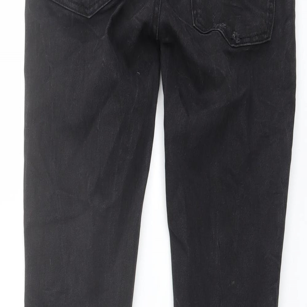 Zara Womens Grey Cotton Skinny Jeans Size 6 L27 in Regular Button