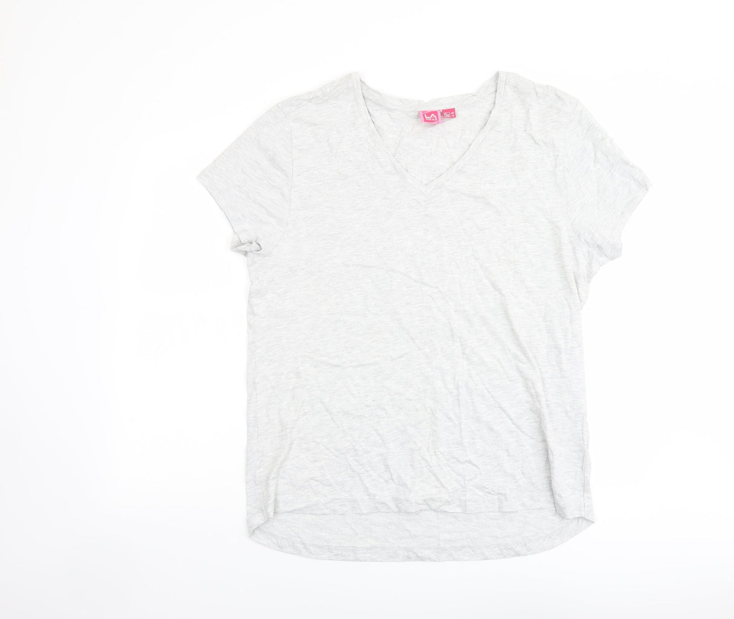 Womens UK Size 20 LA Gear Grey Basic T-Shirt