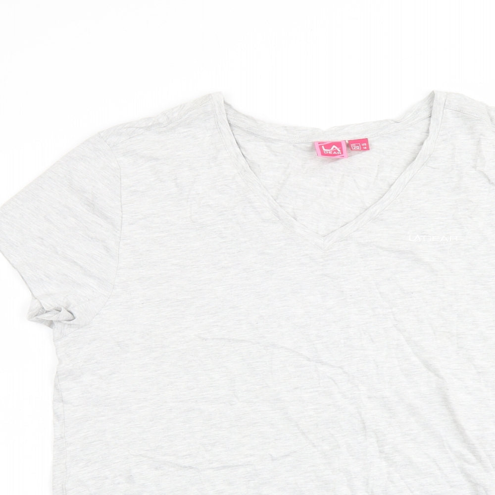 Womens UK Size 20 LA Gear Grey Basic T-Shirt