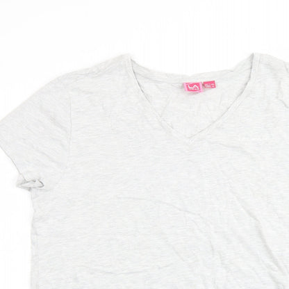 Womens UK Size 20 LA Gear Grey Basic T-Shirt