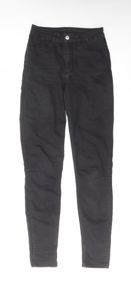 Womens UK Size 6 H&M Regular Fit Skinny Black Jeans