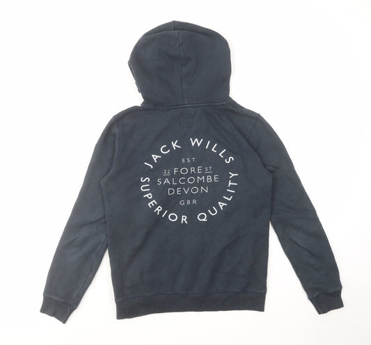 Womens UK Size 8 Jack Wills Blue Pullover Hoodie