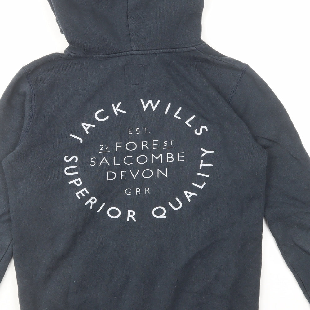 Womens UK Size 8 Jack Wills Blue Pullover Hoodie