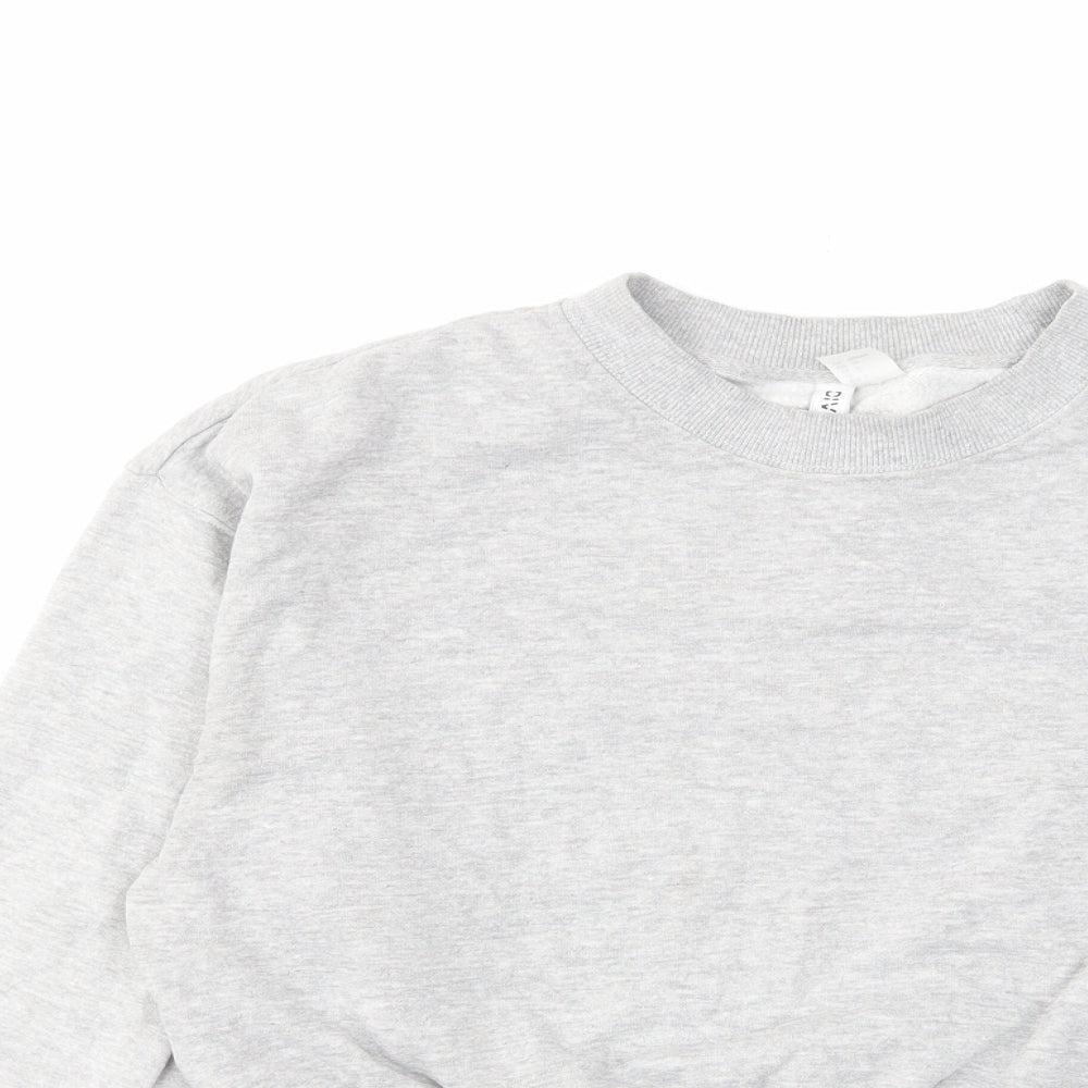 H&M Womens Grey Cotton Pullover Sweatshirt Size S Pullover
