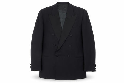 Studio Mens Blue Wool Tuxedo Suit Jacket Size 40 Regular