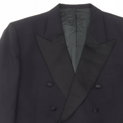 Studio Mens Blue Wool Tuxedo Suit Jacket Size 40 Regular