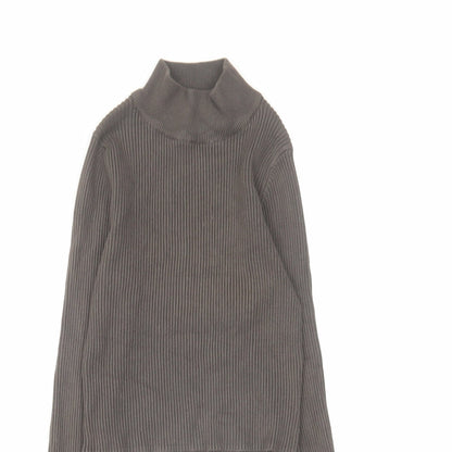 Womens UK Size XS Pull&Bear Grey Basic T-Shirt