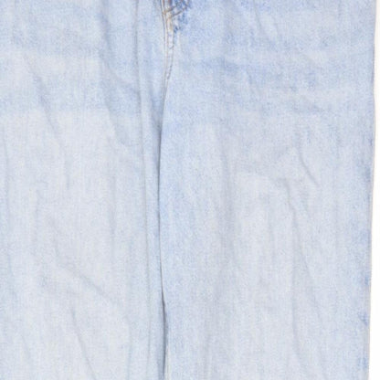 Denim & Co. Womens Blue Cotton Bootcut Jeans Size 12 L32 in Regular Button