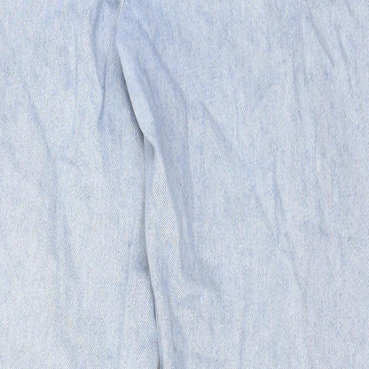 Denim & Co. Womens Blue Cotton Bootcut Jeans Size 12 L32 in Regular Button