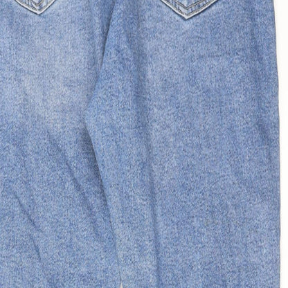 Gap Mens Blue Cotton Straight Jeans Size 34 in L27 in Slim Zip