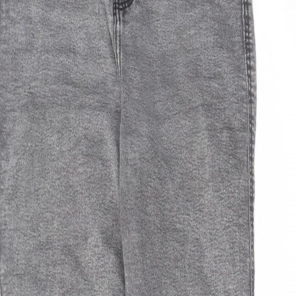 Bershka Womens Grey Cotton Skinny Jeans Size 8 L27 in Regular Zip