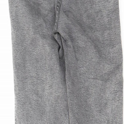 Bershka Womens Grey Cotton Skinny Jeans Size 8 L27 in Regular Zip