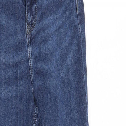 F&F Womens Blue Cotton Skinny Jeans Size 6 L25 in Slim Zip