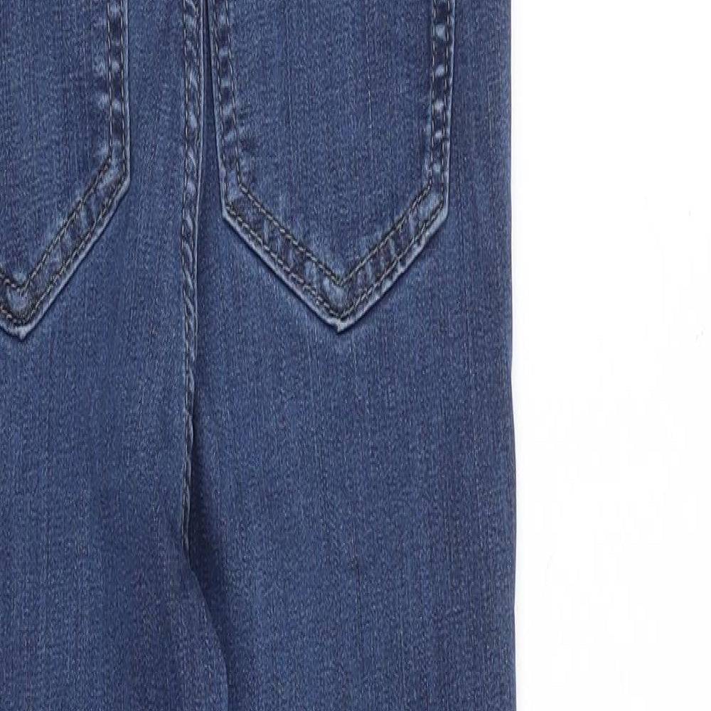 F&F Womens Blue Cotton Skinny Jeans Size 6 L25 in Slim Zip