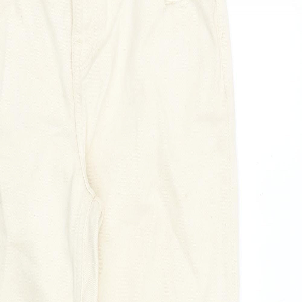 Cradle to Cradle Certified Womens Beige Cotton Boyfriend Jeans Size 6 L26 in Regular Zip