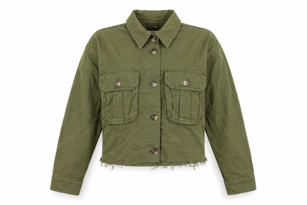 Topshop Womens Green Jacket Size S Button