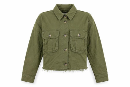 Topshop Womens Green Jacket Size S Button