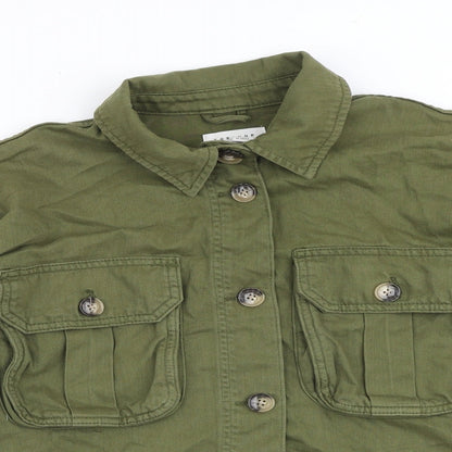 Topshop Womens Green Jacket Size S Button